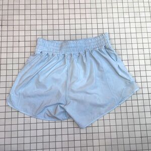 Lululemon Highwaisted Shorts Baby Blue 6 Hotty Hot